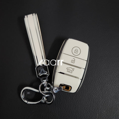 Kia Seltos/Carens/Sonet (Keyless 3 Button Key) Premium Keycase