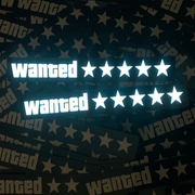 GTA Wanted White LED Panel Electric Sticker