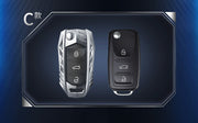 Skoda/Volkswagen Old Flip Key Armour Metal Alloy Keycase with Holder & Rope Chain