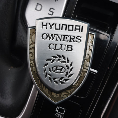 3D Owners Club Car Metal Emblem Badge Sticker Decal (Silver)