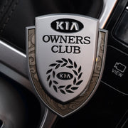3D Owners Club Car Metal Emblem Badge Sticker Decal (Silver)