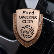 3D Owners Club Car Metal Emblem Badge Sticker Decal (Gold)