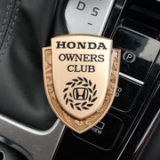 3D Owners Club Car Metal Emblem Badge Sticker Decal (Gold)
