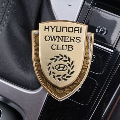 3D Owners Club Car Metal Emblem Badge Sticker Decal (Gold)