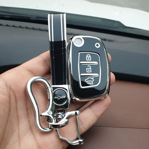 Hyundai i20/Venue/Creta/Verna Flip Key Premium Keycase
