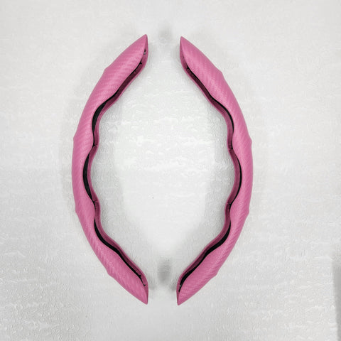 Carbon Fibre Pink Steering Wheel Sleeves