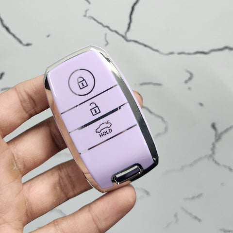 Kia Seltos/Carens/Sonet (Keyless 3 Button Key) Premium Keycase