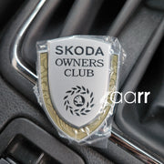 3D Owners Club Car Metal Emblem Badge Sticker Decal (Silver)