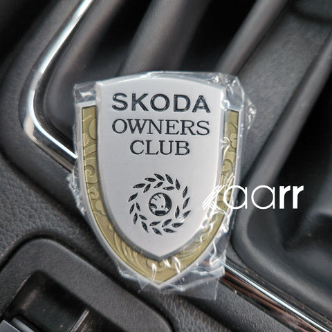 3D Owners Club Car Metal Emblem Badge Sticker Decal (Silver)
