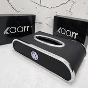 Royal Tissue Holder Leather Case with Logo & Tissues