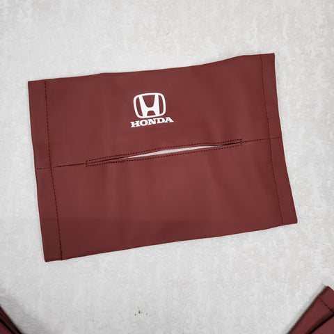 Car Tissue Bag Organiser with Logo (Maroon Color)