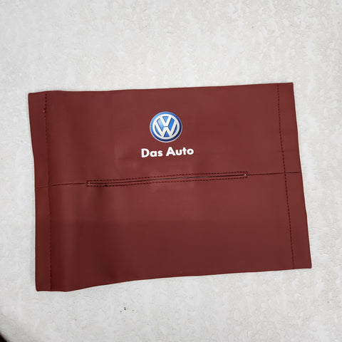 Car Tissue Bag Organiser with Logo (Maroon Color)