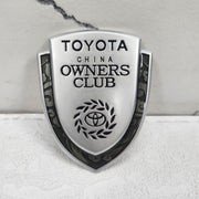 3D Owners Club Car Metal Emblem Badge Sticker Decal (Silver)