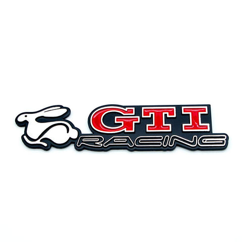 3D GTI RACING Metal Sticker Decal Red (15.5 x 3.5 cm)