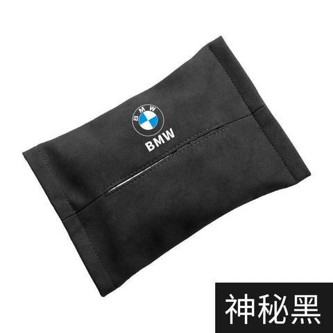 Car Tissue Bag Organiser with Logo (Black Color)