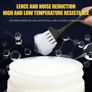 Synthetic Lubricant with Brush, Reduces Friction, Noise, Rust and Corrosion Protection, Heavy Duty Vehicle White Grease, Long Lasting for Cars, Buses, Trucks, 2 Wheelers
