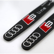 3D S Line Metal Sticker Decal (16x2.25 cm)