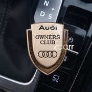 3D Owners Club Car Metal Emblem Badge Sticker Decal (Gold)