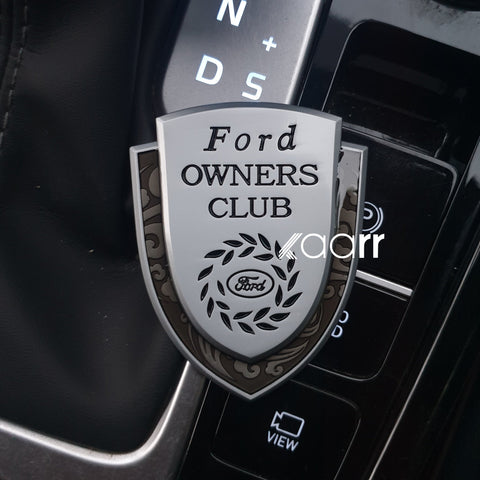 3D Owners Club Car Metal Emblem Badge Sticker Decal (Silver)