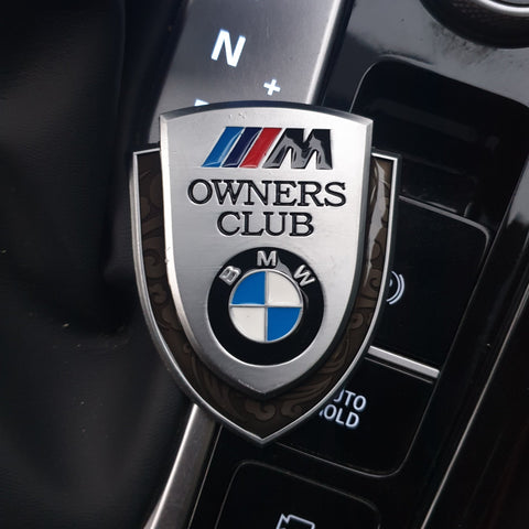 3D Owners Club Car Metal Emblem Badge Sticker Decal (Silver)