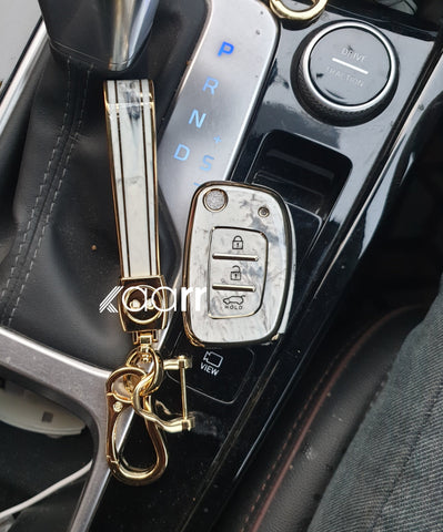 Hyundai i20/Venue/Creta/Verna Flip Key Premium Keycase