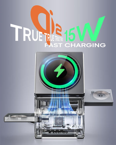 3 in 1 Auto Rotation Wireless Charging Station