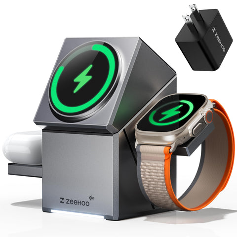 3 in 1 Auto Rotation Wireless Charging Station