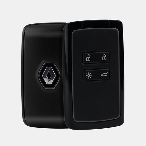 Renault New Key Metal Alloy Leather Keycase with Holder & Rope Chain