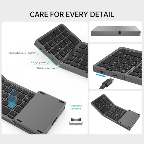 Airy Pad | Foldable Wireless Bluetooth Keyboard
