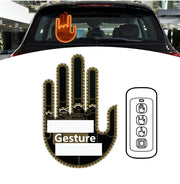 3in1 Car Finger Gesture Light with Remote Signs Gesture Light Car Rear Window Lamp