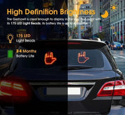 3in1 Car Finger Gesture Light with Remote Signs Gesture Light Car Rear Window Lamp