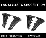 Carbon Fibre Heavy Car Fender Guard (2 pcs) 30x24 cm Black