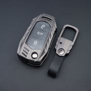 Skoda/Volkswagen Old Flip Key Armour Metal Alloy Keycase with Holder & Rope Chain