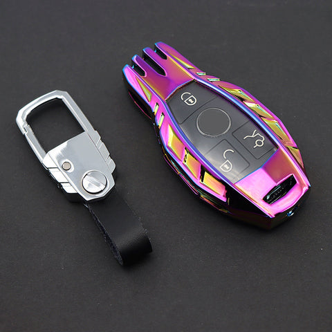Mercedes Old Key Armour Metal Alloy Keycase with Holder & Rope Chain