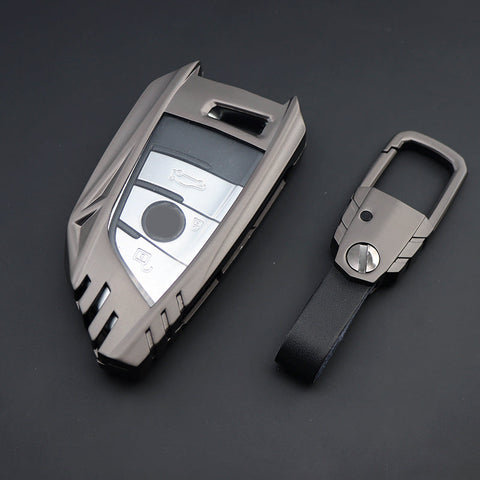 BMW New Key Armour Metal Alloy Keycase with Holder & Rope Chain