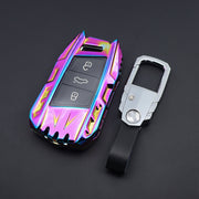 Skoda/Volkswagen New Keyless Remote Key Armour Metal Alloy Keycase with Holder & Rope Chain