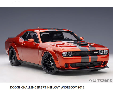 Dodge Challenger SRT Hellcat Widebody 2018 1:18 AutoArt Licensed Diecast Car Model