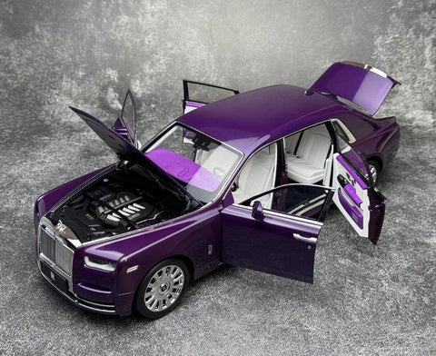 Rolls Royce Phantom VIII Purple 1:18 Dealer Edition Licensed Diecast Car Model