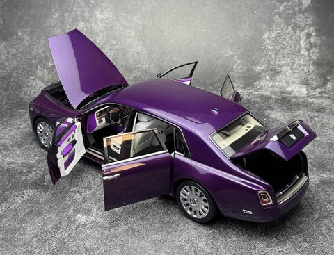 Rolls Royce Phantom VIII Purple 1:18 Dealer Edition Licensed Diecast Car Model