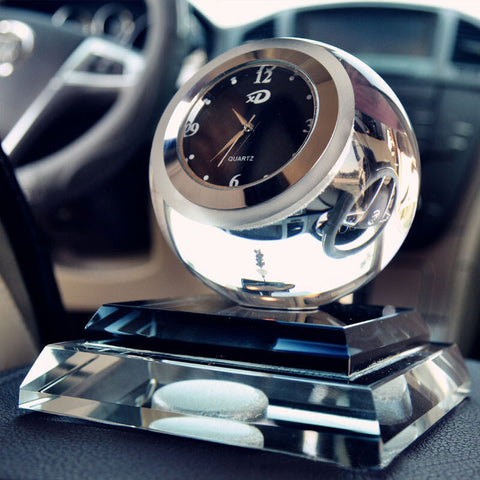 Crystal Ball Clock Car Perfume Heavy