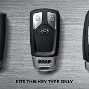 Audi Remote Key Armour Metal Alloy Keycase with Holder & Rope Chain