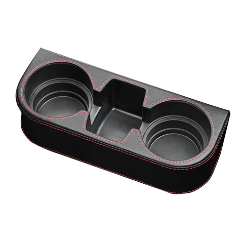 Car Universal Leather Seat Gap Filler Organiser Cup Holder
