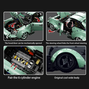 Porsche 964 Technique Version 2435 Pcs, 1:10 Scale Building Blocks Car