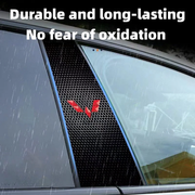 Door Pillar Brand Logo Car Stickers 2 Pcs Set