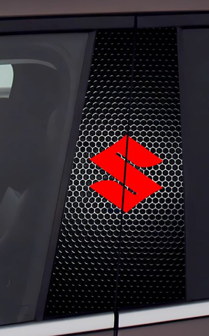 Door Pillar Brand Logo Car Stickers 2 Pcs Set