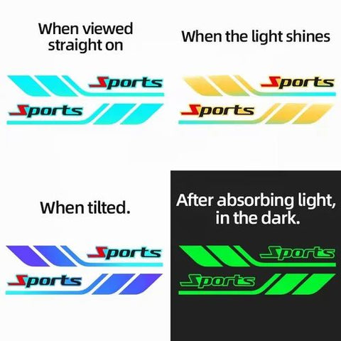 Fender Brand Logo Reflective Car Sticker 2 Pcs Set