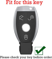 Mercedes Old Key Exclusive Aluminium Alloy Leather Keycase with Holder & Rope Chain