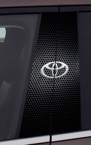 Door Pillar Brand Logo Car Stickers 2 Pcs Set