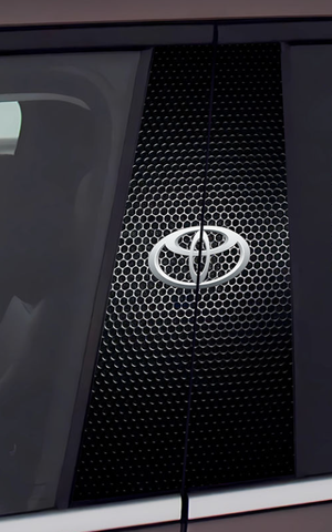 Door Pillar Brand Logo Car Stickers 2 Pcs Set
