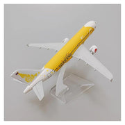 Thai Airways Yellow A320 Aeroplane Diecast Model 16 CM